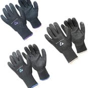Bridleway Leather and Diamante Riding Gloves - Large/Black | aubrion all purpose winter yard gloves