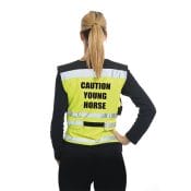 Equisafety Air Waistcoat - Caution Young Horse - equisafety air waistcoat caution young horse