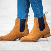 Moretta Zebra Leather Chelsea Boots | moretta rosalie heeled chelsea boots