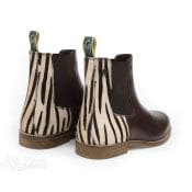Moretta Zebra Leather Chelsea Boots - moretta zebra leather chelsea boots
