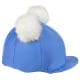 Double Pom Pom Hat Cover Blue