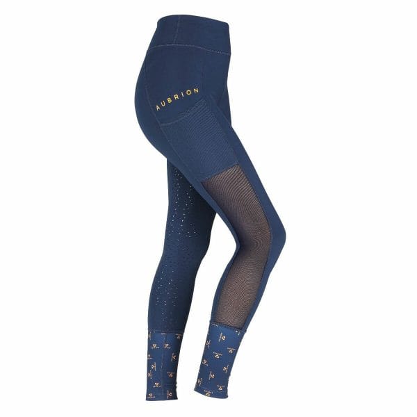 Aubrion Elstree Mesh Riding Tights-Maids | 8311 navy 2