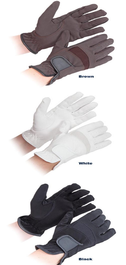 Shires Childrens Bicton Lightweight Competition Gloves Black